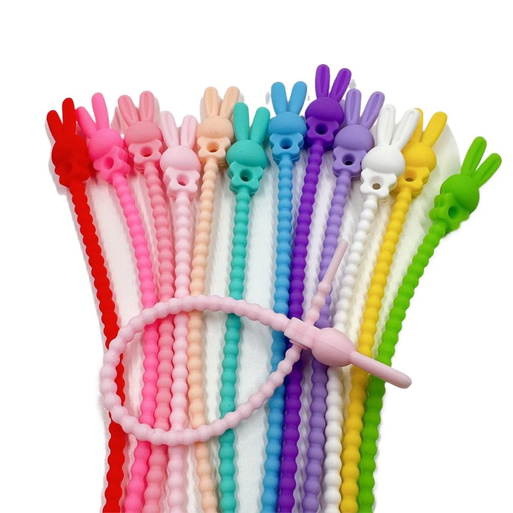 Reusable Produce Bag - 10 adet çiçek yıldız silikon kablo